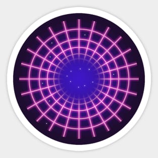 Retro Neon Circle Sticker